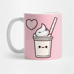 Kawaii Cute Vanilla Ice Cream with a Big Heart | Summer Time Design for Kawaii Lovers Mug